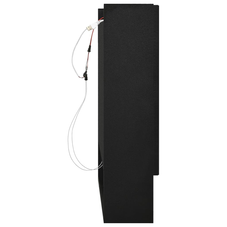 Badkamerspiegelkast Led 80X5X60 Cm Mdf Zwart