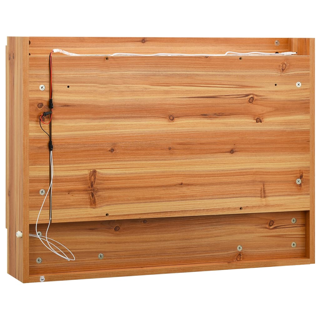 Badkamerspiegelkast Led 80X5X60 Cm Mdf Kleurig Eiken