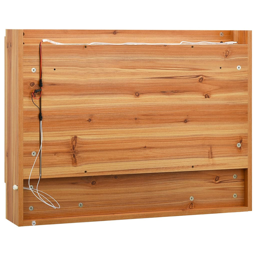 Badkamerspiegelkast Led 80X5X60 Cm Mdf Kleurig Eiken