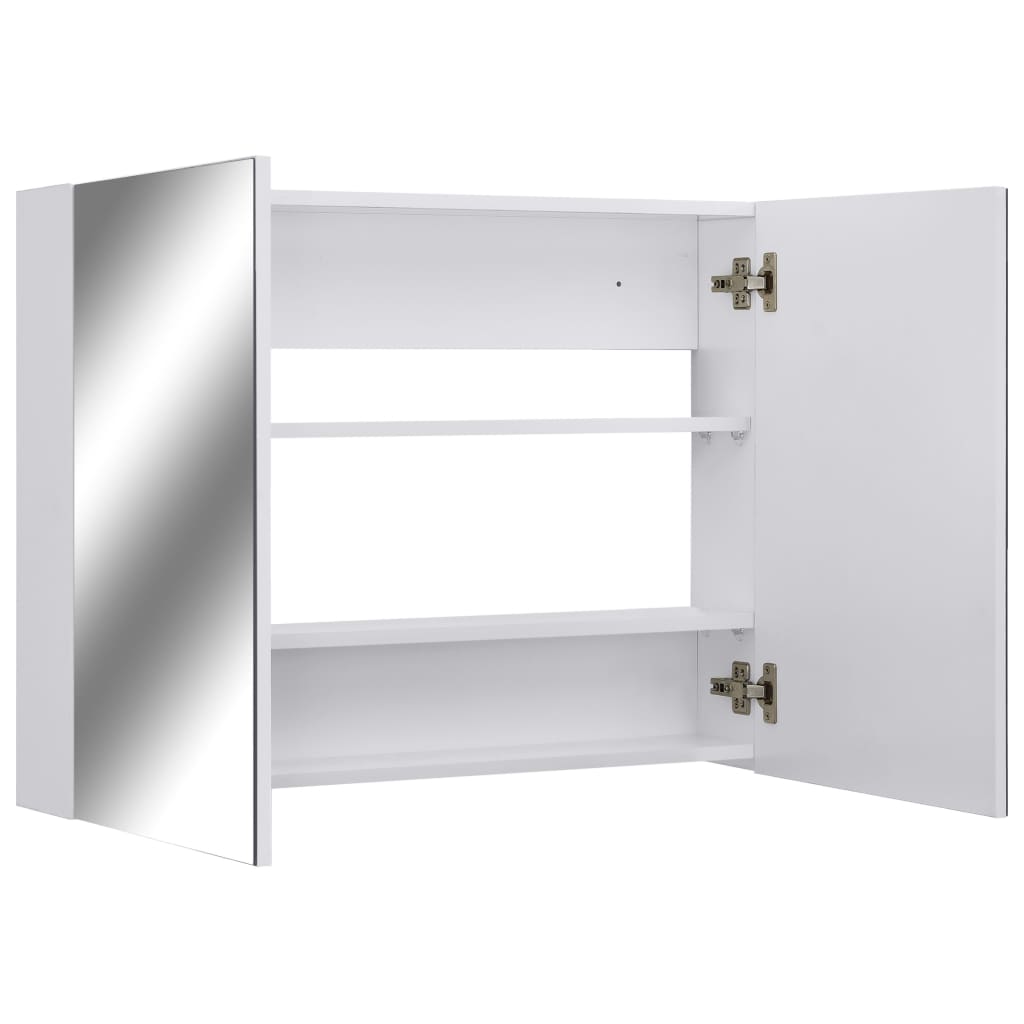 Badkamerspiegelkast 80X15X60 Cm Mdf Wit