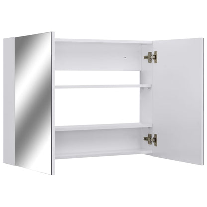 Badkamerspiegelkast 80X15X60 Cm Mdf Wit