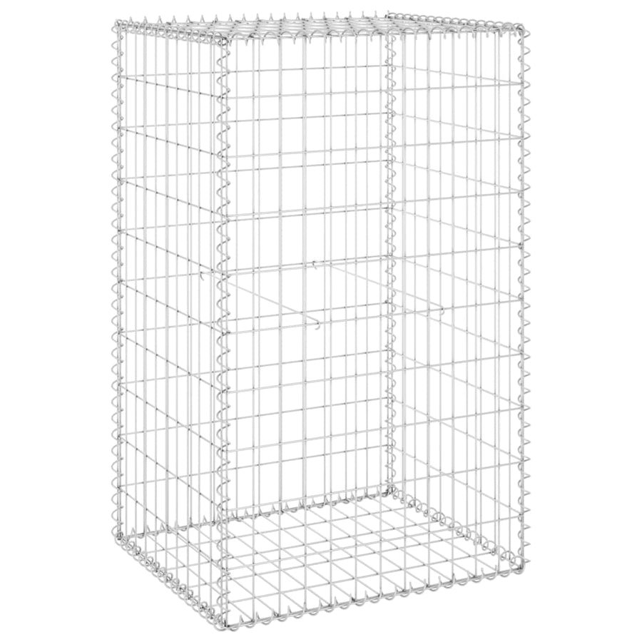 Schanskorfmuur met deksels 60x50x150 cm gegalvaniseerd staal 60 x 50 x 100 cm