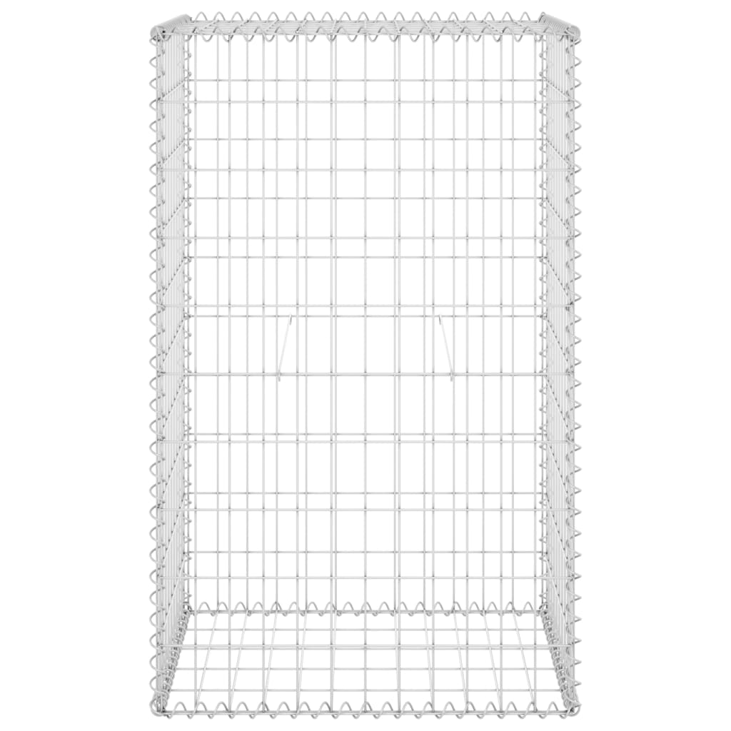 Schanskorfmuur met deksels 60x50x150 cm gegalvaniseerd staal 60 x 50 x 100 cm