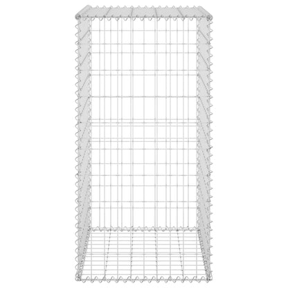 Schanskorfmuur met deksels 60x50x150 cm gegalvaniseerd staal 60 x 50 x 100 cm