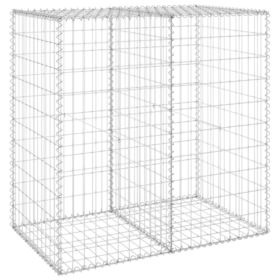 Schanskorfmuur met deksels 100x60x100 cm gegalvaniseerd staal 100 x 60 x 100 cm