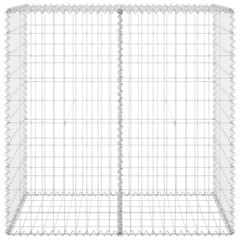 Schanskorfmuur met deksels 100x60x100 cm gegalvaniseerd staal 100 x 60 x 100 cm