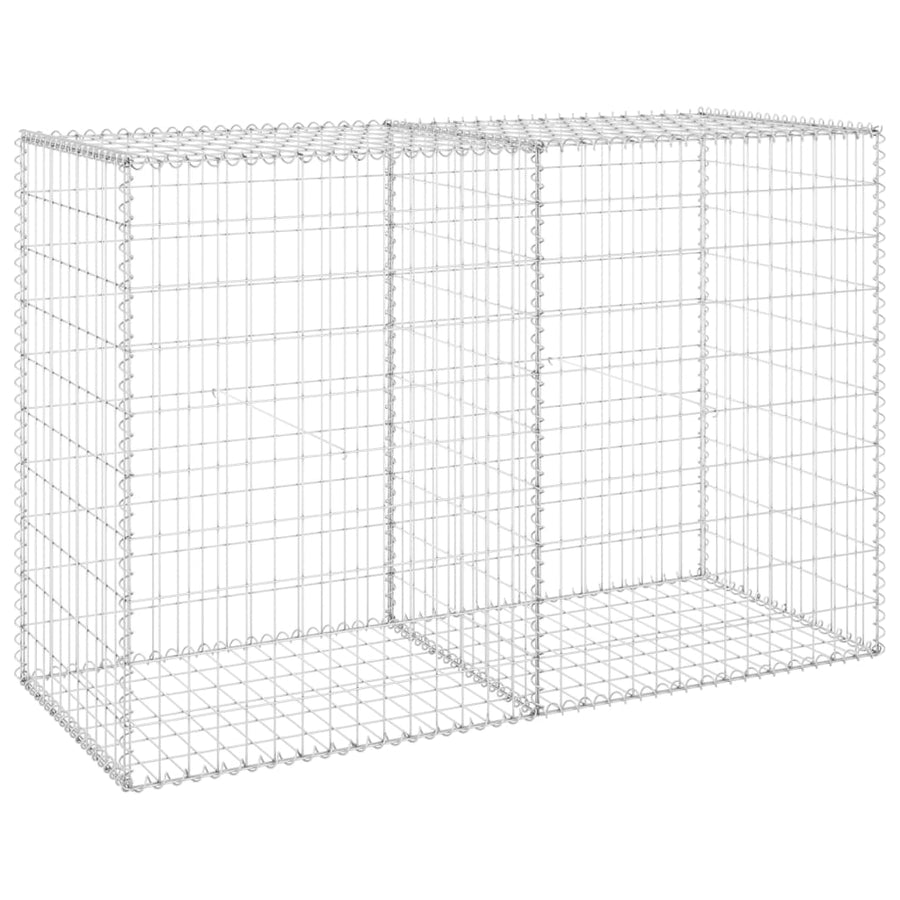 Schanskorfmuur met deksels 150x60x100 cm gegalvaniseerd staal 150 x 60 x 100 cm