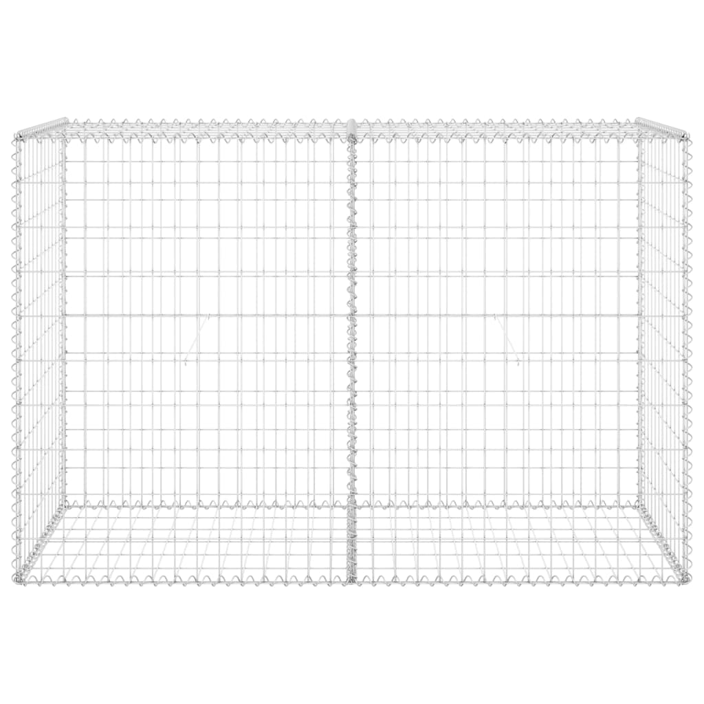 Schanskorfmuur met deksels 150x60x100 cm gegalvaniseerd staal 150 x 60 x 100 cm