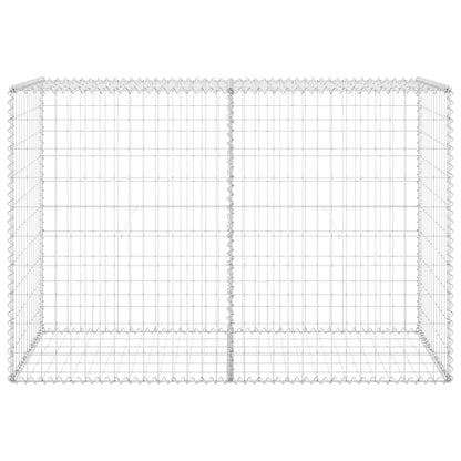 Schanskorfmuur met deksels 150x60x100 cm gegalvaniseerd staal 150 x 60 x 100 cm