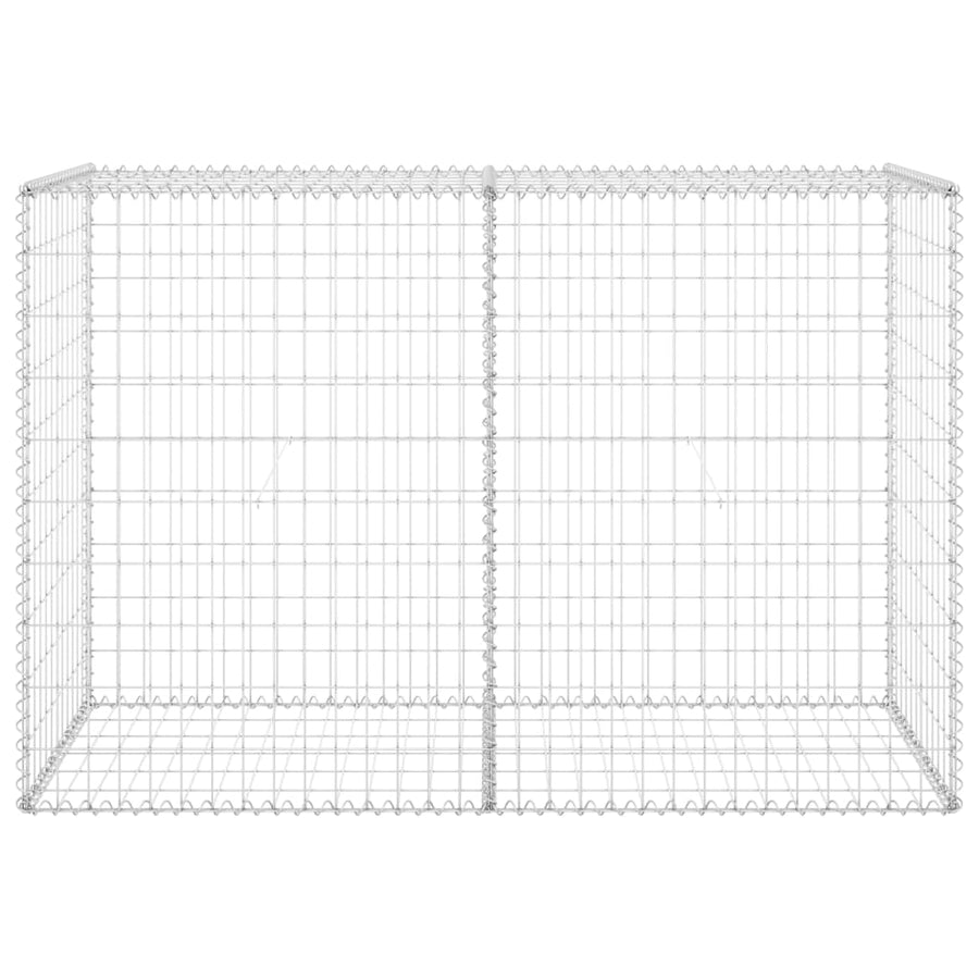 Schanskorfmuur met deksels 150x60x100 cm gegalvaniseerd staal 150 x 60 x 100 cm