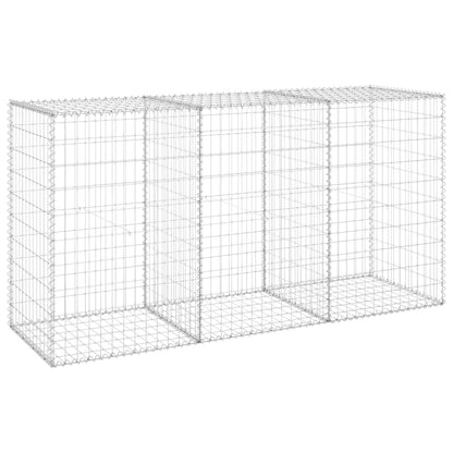 Schanskorfmuur met deksels 200x60x100 cm gegalvaniseerd staal 200 x 60 x 100 cm