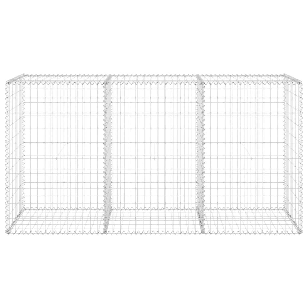 Schanskorfmuur met deksels 200x60x100 cm gegalvaniseerd staal 200 x 60 x 100 cm