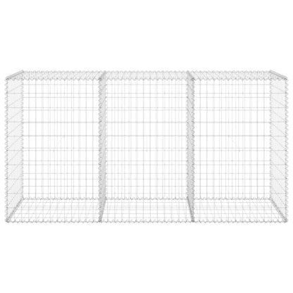 Schanskorfmuur met deksels 200x60x100 cm gegalvaniseerd staal 200 x 60 x 100 cm