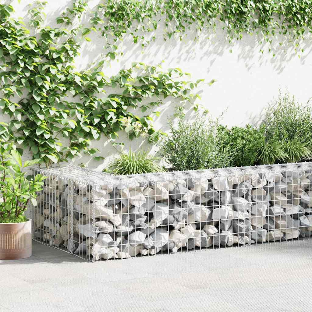 Schanskorfmuur met deksels 900x30x50 cm gegalvaniseerd staal