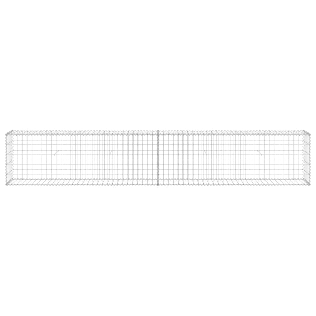 Schanskorfmuur met deksels 300x30x50 cm gegalvaniseerd staal 300 x 30 x 50 cm