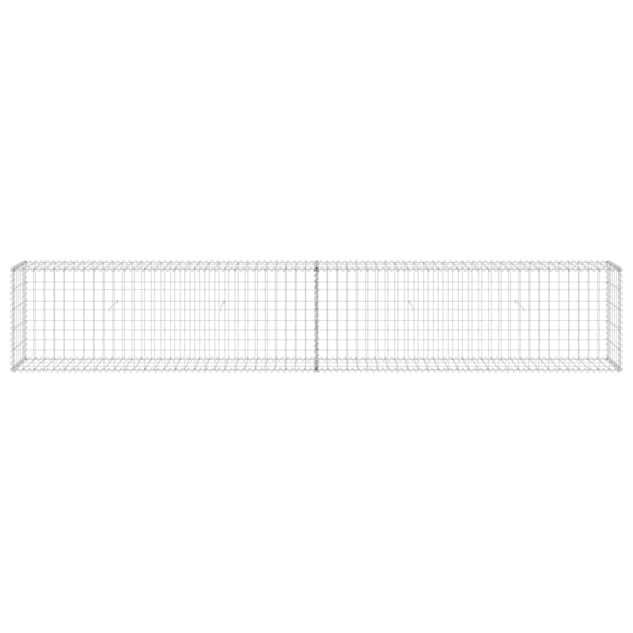 Schanskorfmuur met deksels 300x30x50 cm gegalvaniseerd staal 300 x 30 x 50 cm