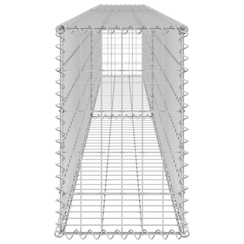 Schanskorfmuur met deksels 300x30x50 cm gegalvaniseerd staal 300 x 30 x 50 cm