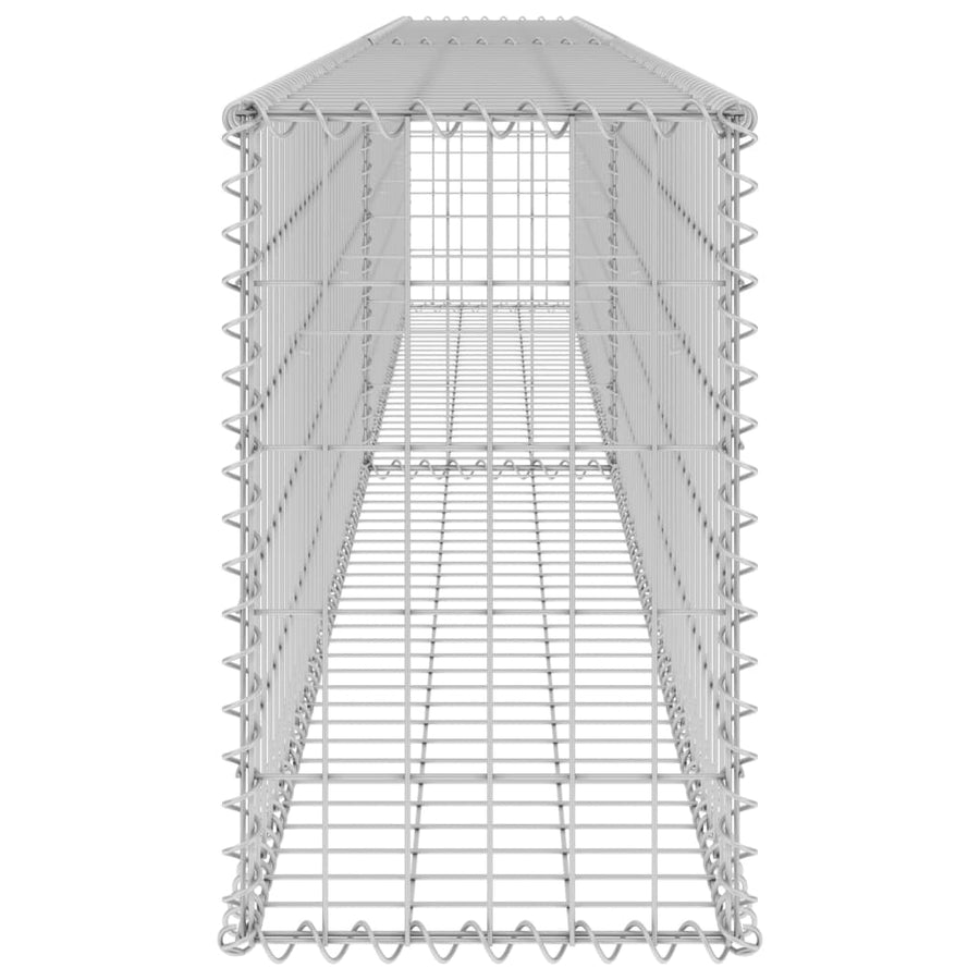 Schanskorfmuur met deksels 300x30x50 cm gegalvaniseerd staal 300 x 30 x 50 cm