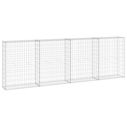 Schanskorfmuur met deksels 300x30x100 cm gegalvaniseerd staal 300 x 30 x 100 cm