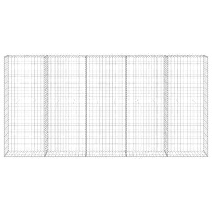 Schanskorfmuur met deksels 300x30x150 cm gegalvaniseerd staal 300 x 30 x 150 cm