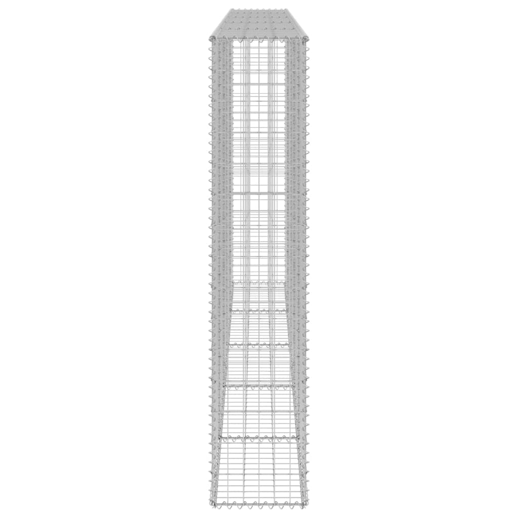 Schanskorfmuur met deksels 300x30x150 cm gegalvaniseerd staal 300 x 30 x 150 cm