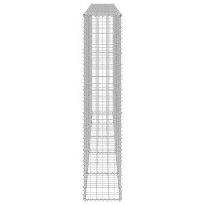 Schanskorfmuur met deksels 300x30x150 cm gegalvaniseerd staal 300 x 30 x 150 cm