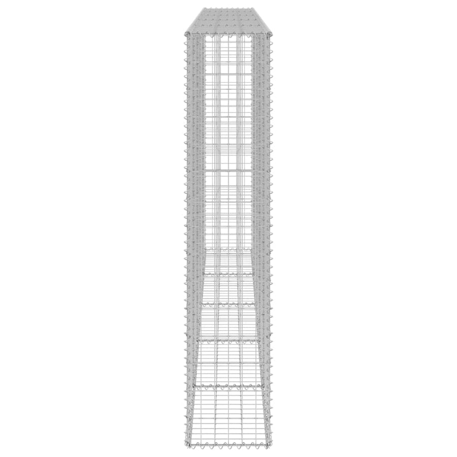 Schanskorfmuur met deksels 300x30x150 cm gegalvaniseerd staal 300 x 30 x 150 cm