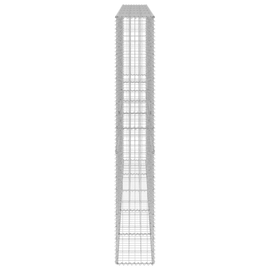 Schanskorfmuur met deksels 300x30x200 cm gegalvaniseerd staal 300 x 30 x 200 cm