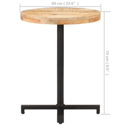 Bistrotafel Rond Ø60X75 Cm Ruw Mangohout Ø 60 x 75 cm