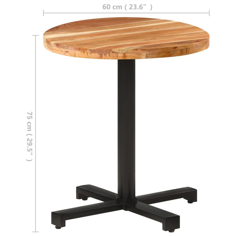 Bistrotafel Rond Ø70X75 Cm Ø 70 x 75 cm Massief acaciahout