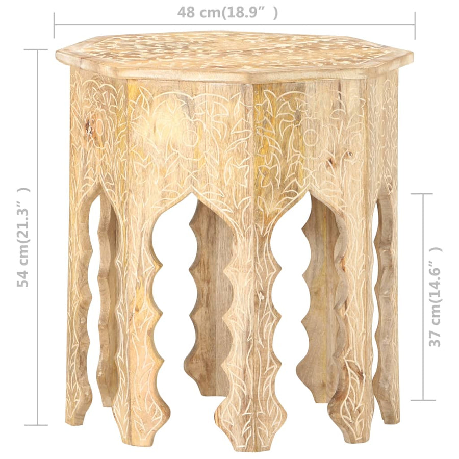 Bijzettafel Ø48 Cm Massief Mangohout