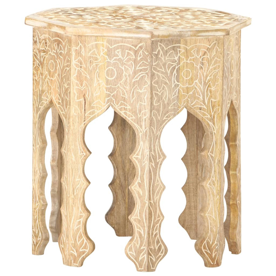 Bijzettafel Ø48 Cm Massief Mangohout