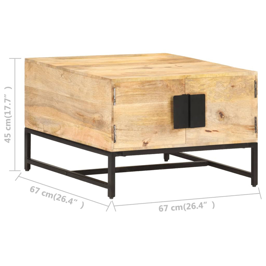 Salontafel 67X67X45 Cm massief mangohout