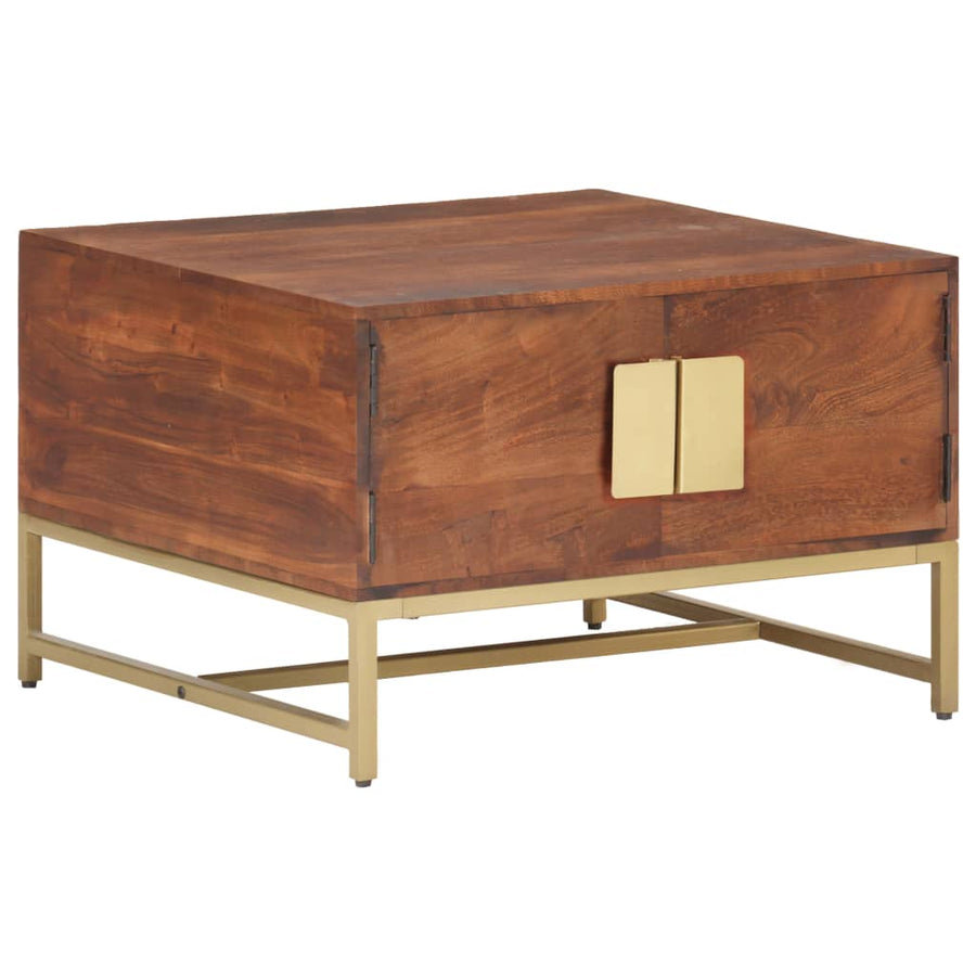Salontafel 67X67X45 Cm Massief Mangohout Honingbruin Massief acaciahout
