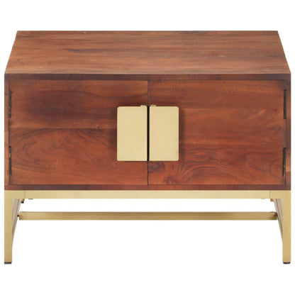 Salontafel 67X67X45 Cm Massief Mangohout Honingbruin Massief acaciahout