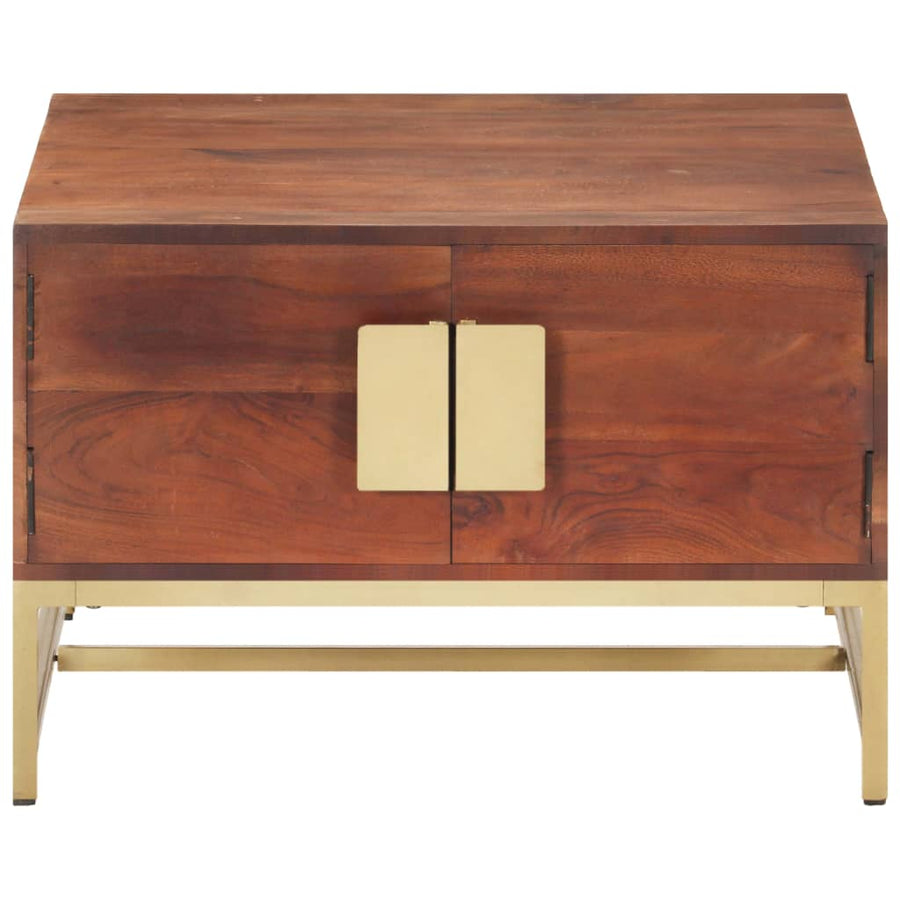 Salontafel 67X67X45 Cm Massief Mangohout Honingbruin Massief acaciahout
