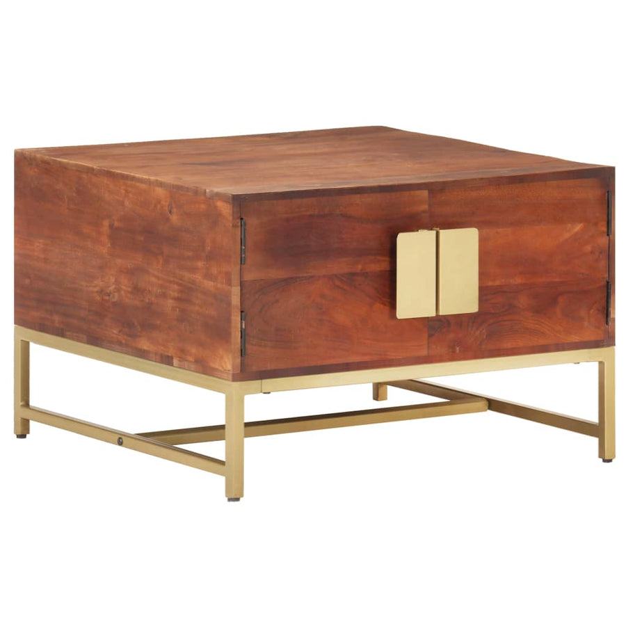 Salontafel 67X67X45 Cm Massief Mangohout Honingbruin Massief acaciahout