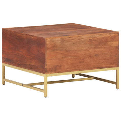 Salontafel 67X67X45 Cm Massief Mangohout Honingbruin Massief acaciahout
