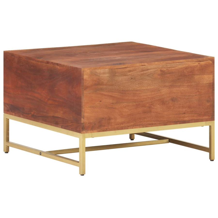 Salontafel 67X67X45 Cm Massief Mangohout Honingbruin Massief acaciahout