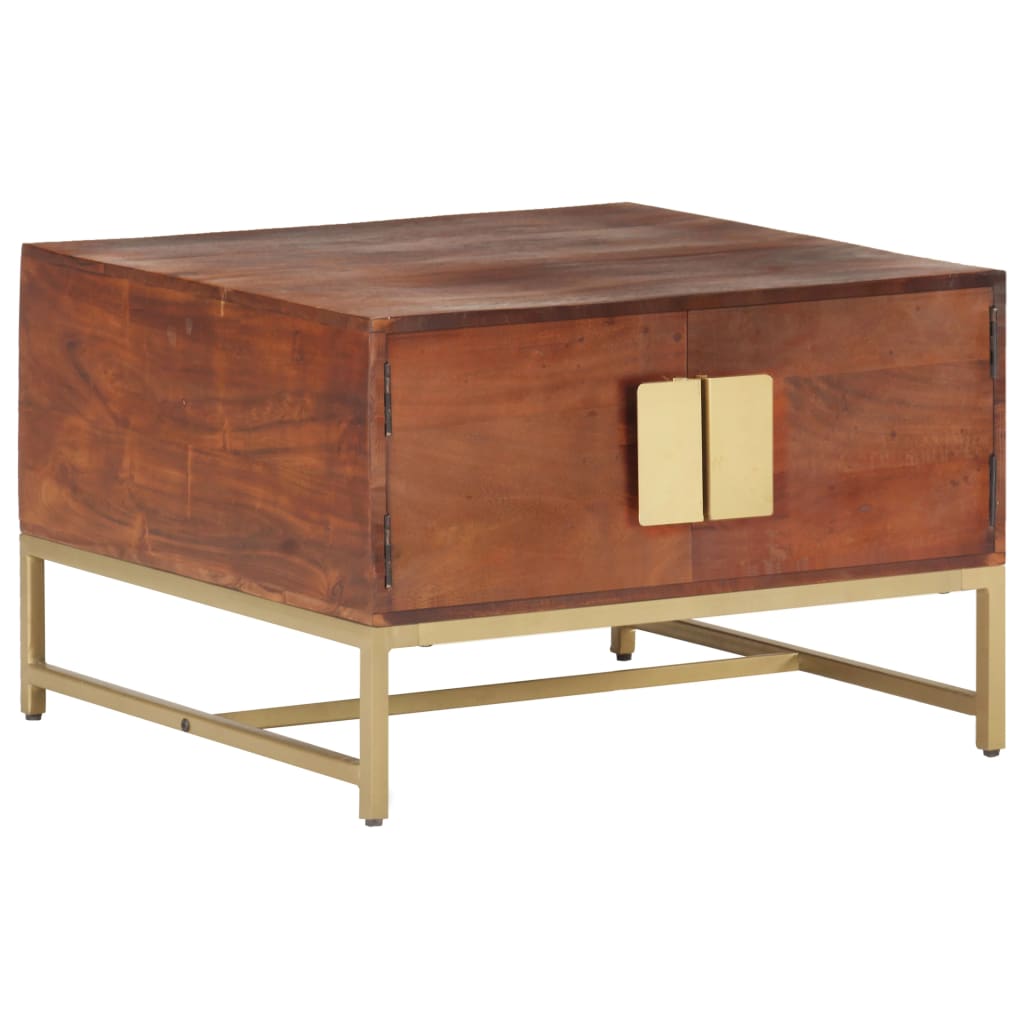 Salontafel 67X67X45 Cm Massief Mangohout Honingbruin Massief acaciahout
