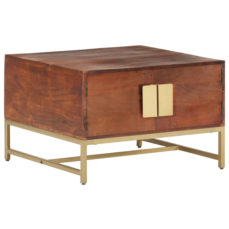 Salontafel 67X67X45 Cm Massief Mangohout Honingbruin Massief acaciahout