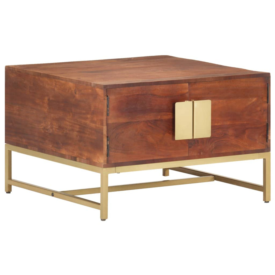 Salontafel 67X67X45 Cm Massief Mangohout Honingbruin Massief acaciahout