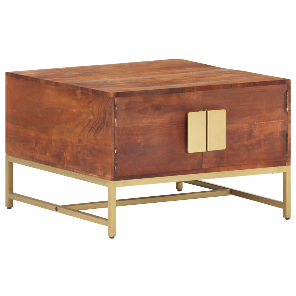 Salontafel 67X67X45 Cm Massief Mangohout Honingbruin Massief acaciahout