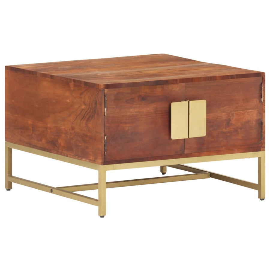 Salontafel 67X67X45 Cm Massief Mangohout Honingbruin Massief acaciahout