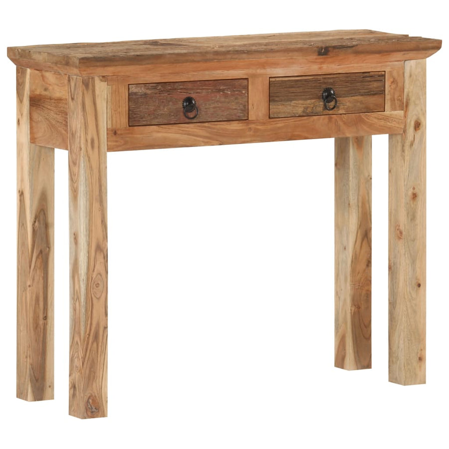 Wandtafel 90,5X30X75 Cm Massief Acaciahout En Gerecycled Hout