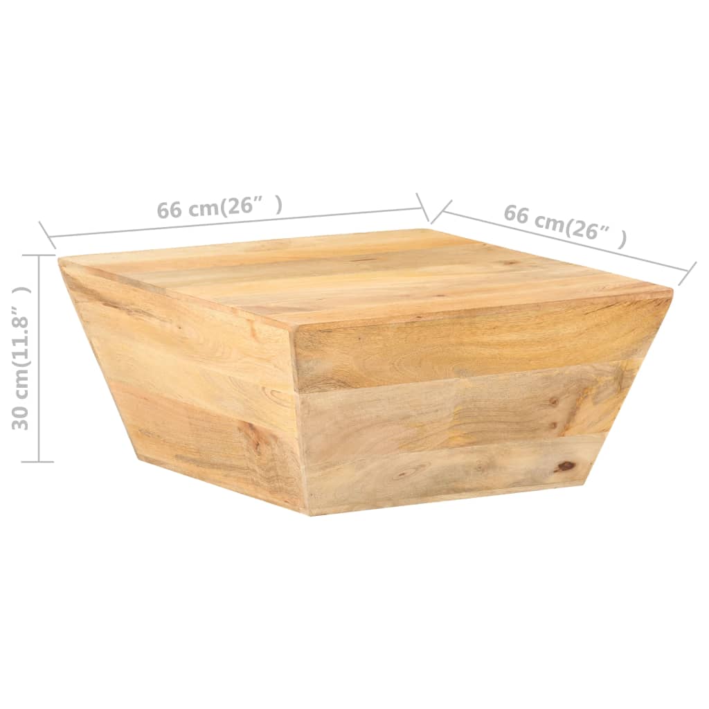 Salontafel V-Vormig 66X66X30 Cm massief mangohout