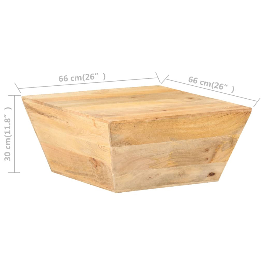 Salontafel V-Vormig 66X66X30 Cm massief mangohout