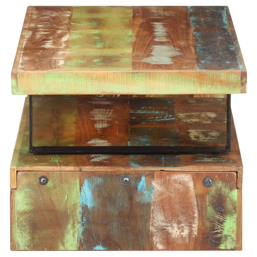 -Delige Salontafelset 2 massief gerecycled hout