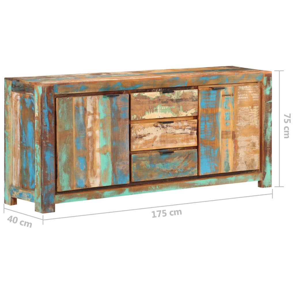 Dressoir 75X40X75 Cm massief gerecycled hout