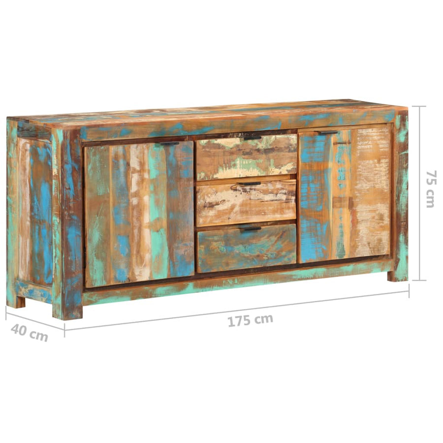 Dressoir 75X40X75 Cm massief gerecycled hout